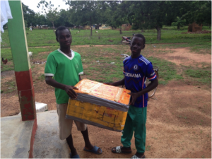 Our Results so far: Stay tuned! We created our egg incubator for under 50 GHC (That’s less than $15), but does it actually work? Good question! Unfortunately we didn’t have the results we had hoped for with the guinea fowl eggs, but we think we know what went wrong. About 13 days into the incubation period the light bulb died in the incubator. Baba bought a new light bulb and replaced it. Unfortunately he wasn’t aware that we had been using a 60 watt bulb, so he put a 100 watt bulb inside. As you can imagine, the temperature of the egg incubator got way too high. As we continued to candle the guinea fowl eggs thereafter, it seemed that they stopped growing and maturing after the temperature had become too high. But you know what they say, if at first you don’t succeed…try, try again! And that’s just what we intend to do! Currently we are incubating 17 chicken eggs and anticipate them to hatch within the next week and a half. Baba has become quite the expert in regulating the temperature of the incubator and regularly candles his eggs. We are hoping for a high hatching rate this time around, but time will tell! Regardless of the outcome, many things have been learned with this project. Baba has gained a greater sense of the importance of good record keeping, something that is not frequently done with farmers in Ghana. Most importantly, we have both learned how to become better creative problem solvers. With very small capital involved, we have created an incubator that has the potential to allow Baba to hatch up to 50 chicks at one time. Sometimes it’s not about the destination, but the journey you take to get there instead. 